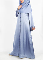 BeingMuslims Button-front Lustrous Abaya