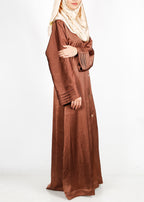 BeingMuslims Asymmetry Luxe Bronze Abaya