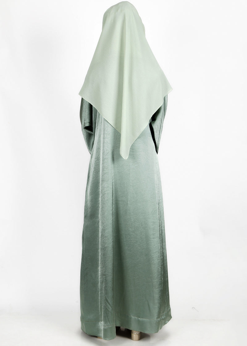 BeingMuslims Asymmetry Luxe Green Acqua Abaya