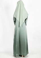 BeingMuslims Asymmetry Luxe Green Acqua Abaya