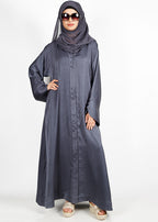 BeingMuslims Dark Grey Timeless Abaya in Marbella