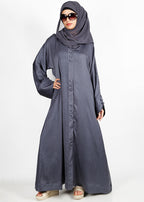 BeingMuslims Dark Grey Timeless Abaya in Marbella