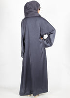 BeingMuslims Dark Grey Timeless Abaya in Marbella