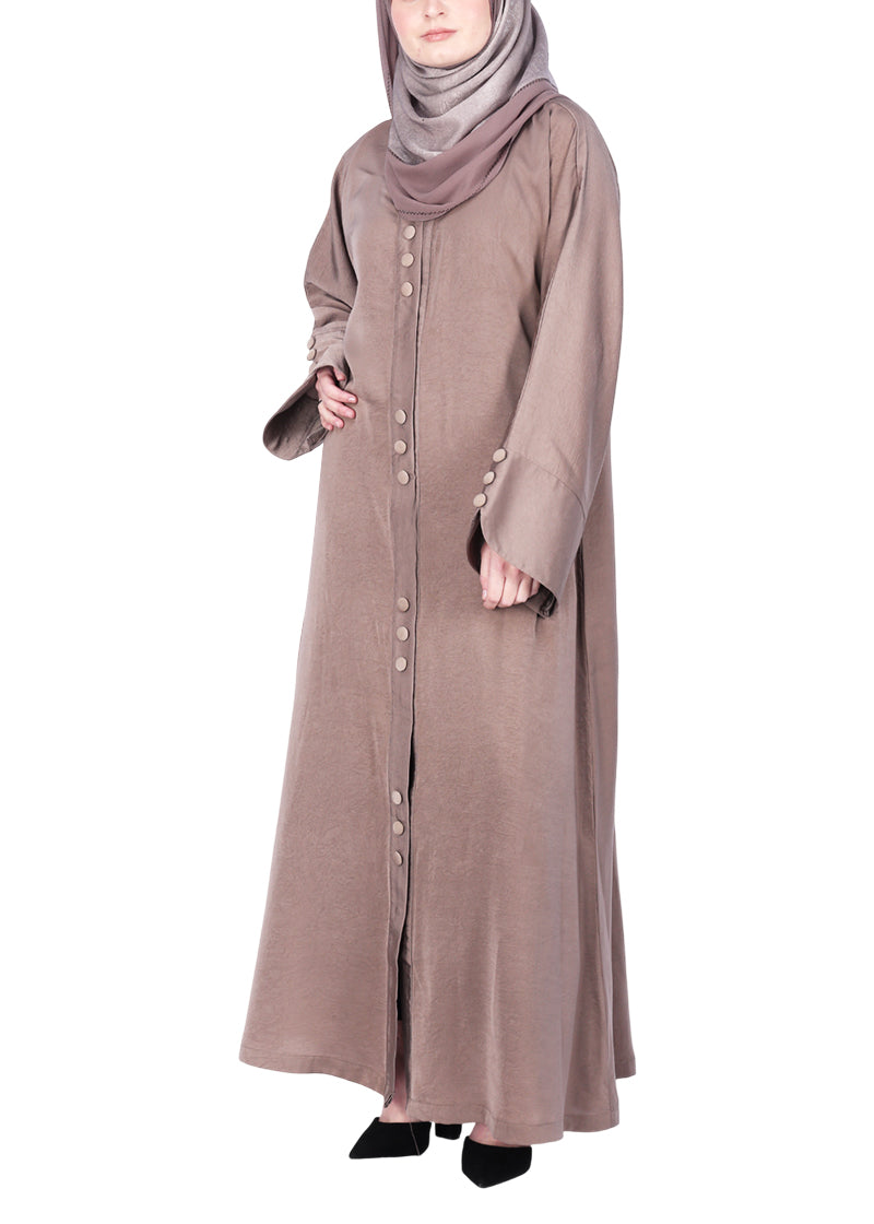 BeingMuslims Oak Brown Timeless Abaya in Marbella