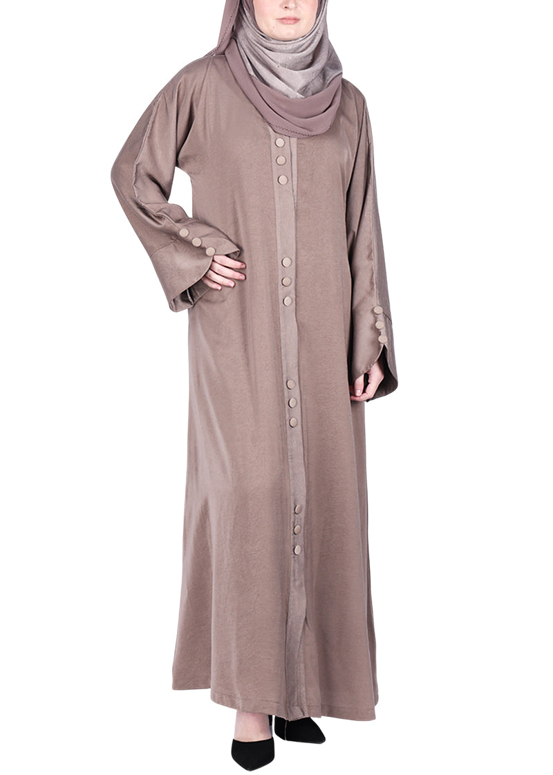 BeingMuslims Oak Brown Timeless Abaya in Marbella