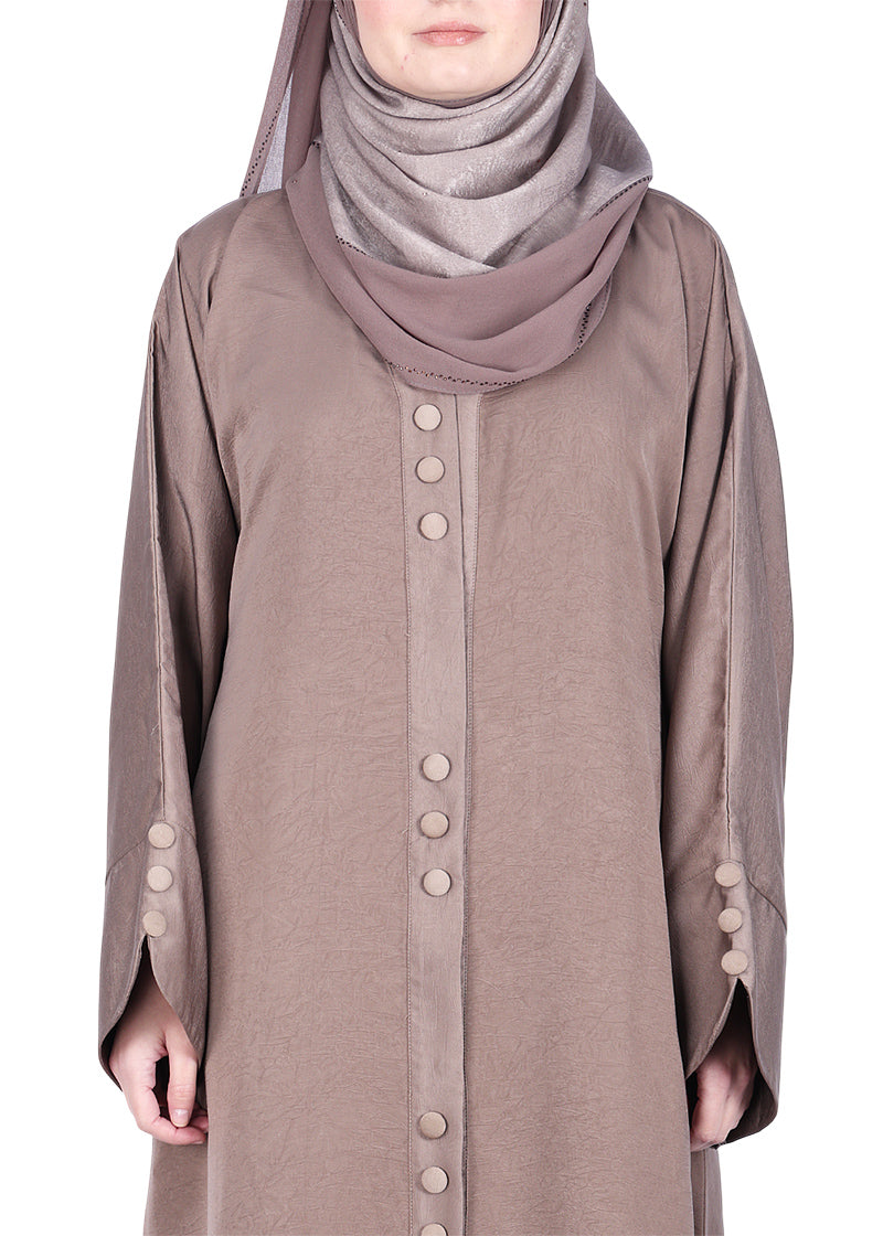 BeingMuslims Oak Brown Timeless Abaya in Marbella