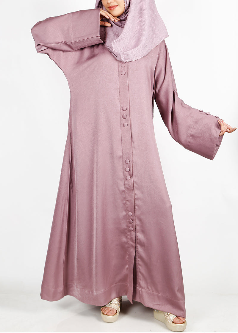 BeingMuslims Onion Pink Timeless Abaya in Marbella