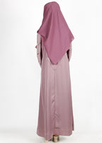BeingMuslims Light Purple Dubai Style Abaya with Cut-dana work on sleeves