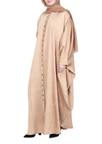 BeingMuslims Lustrous Beige Front Open Buttoned Kaftan