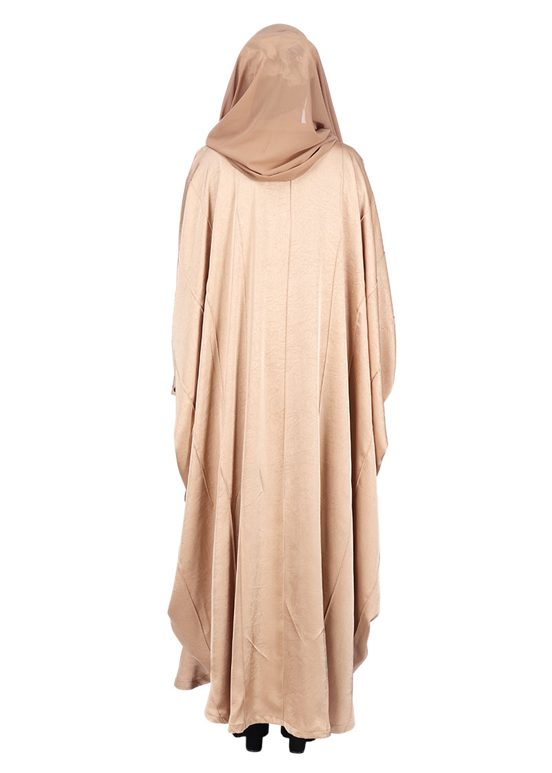 BeingMuslims Lustrous Beige Front Open Buttoned Kaftan