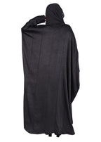 BeingMuslims Lustrous Black Front Open Buttoned Kaftan
