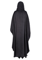 BeingMuslims Lustrous Black Front Open Buttoned Kaftan