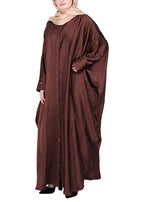 BeingMuslims Lustrous Brown Front Open Buttoned Kaftan