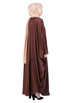 BeingMuslims Lustrous Brown Front Open Buttoned Kaftan