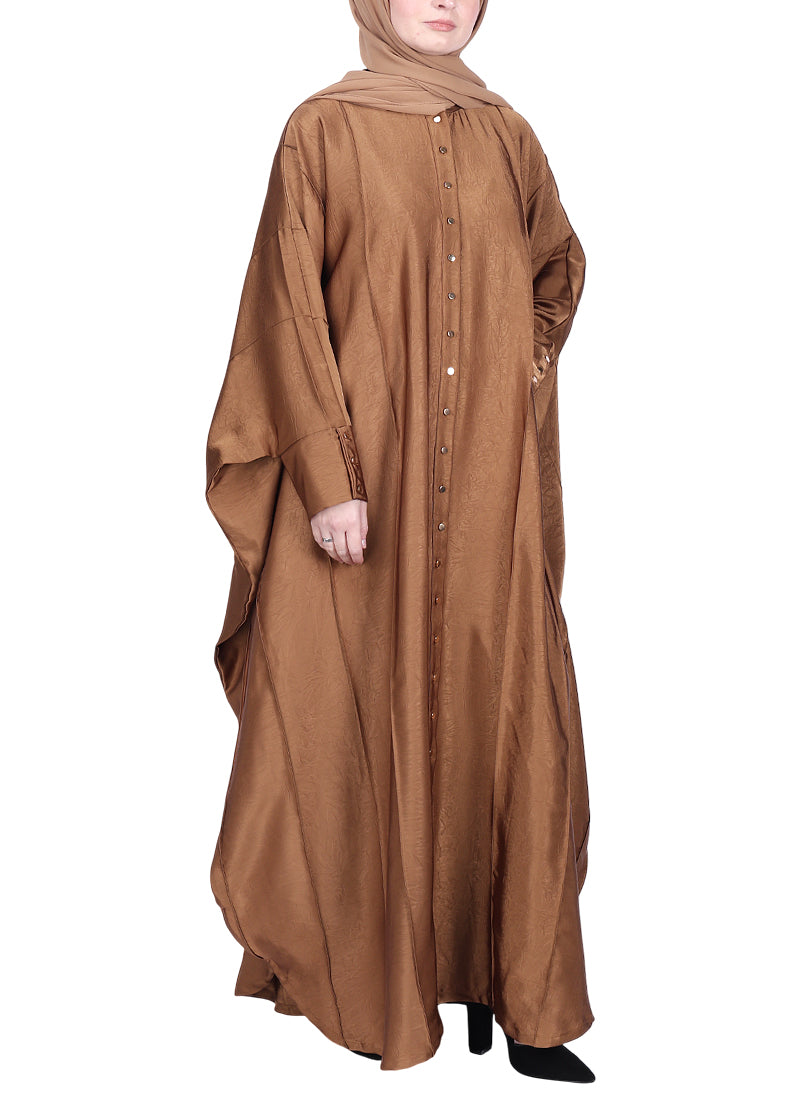 BeingMuslims Lustrous Golden Front Open Buttoned Kaftan
