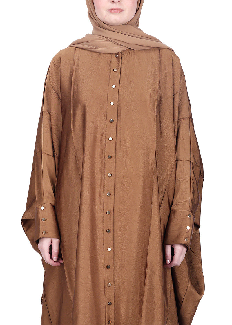BeingMuslims Lustrous Golden Front Open Buttoned Kaftan