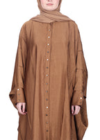 BeingMuslims Lustrous Golden Front Open Buttoned Kaftan