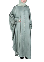 BeingMuslims Lustrous Mint Front Open Buttoned Kaftan