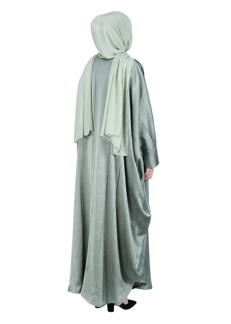 BeingMuslims Lustrous Mint Front Open Buttoned Kaftan