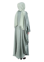 BeingMuslims Lustrous Mint Front Open Buttoned Kaftan