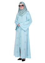 BeingMuslims Sea Green Abaya with Dainty Medallion Sequin Motifs