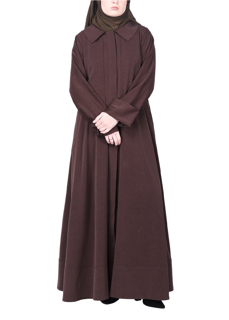 BeingMuslims Modish Brown Designer Abaya.