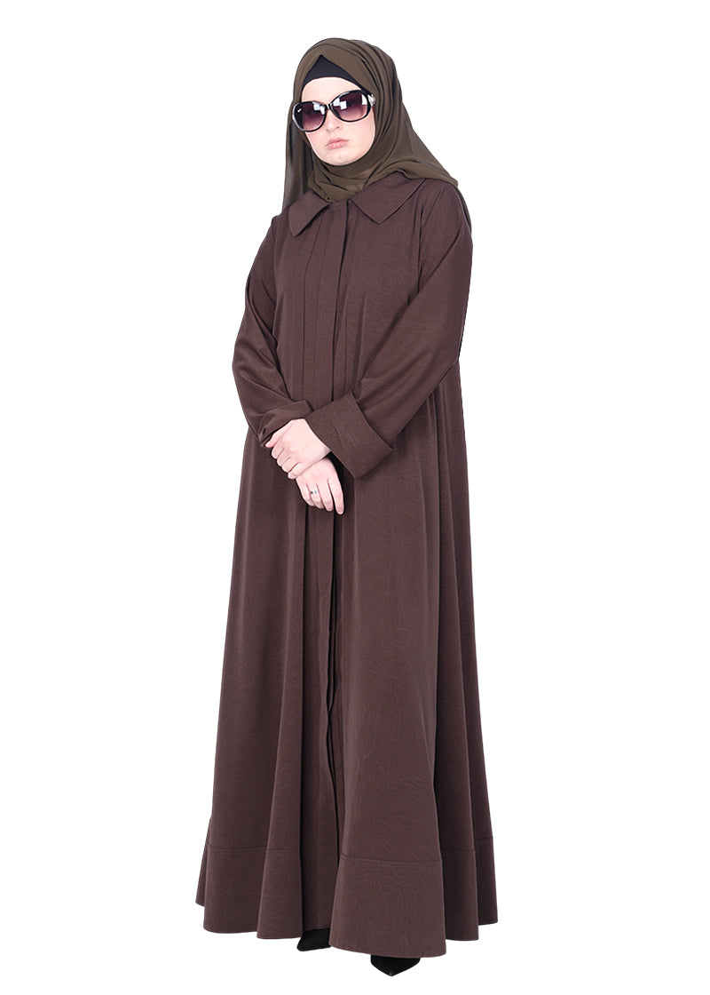 BeingMuslims Modish Brown Designer Abaya.