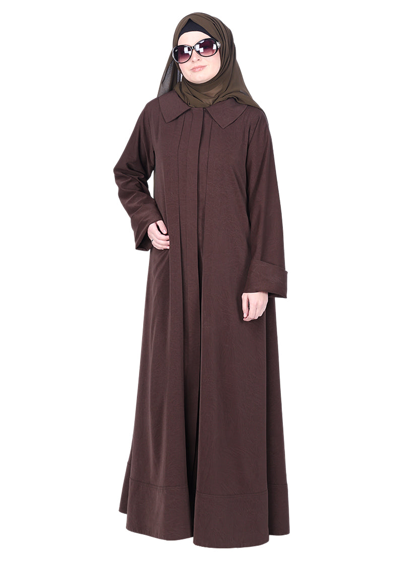 BeingMuslims Modish Brown Designer Abaya.