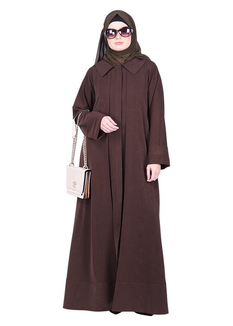 BeingMuslims Modish Brown Designer Abaya.
