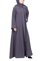 BeingMuslims Modish Dark Grey Designer Abaya