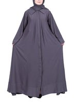 BeingMuslims Modish Dark Grey Designer Abaya