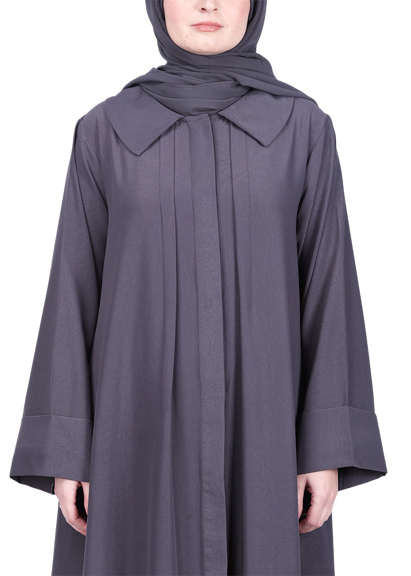 BeingMuslims Modish Dark Grey Designer Abaya