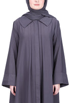 BeingMuslims Modish Dark Grey Designer Abaya