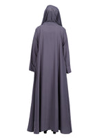 BeingMuslims Modish Dark Grey Designer Abaya