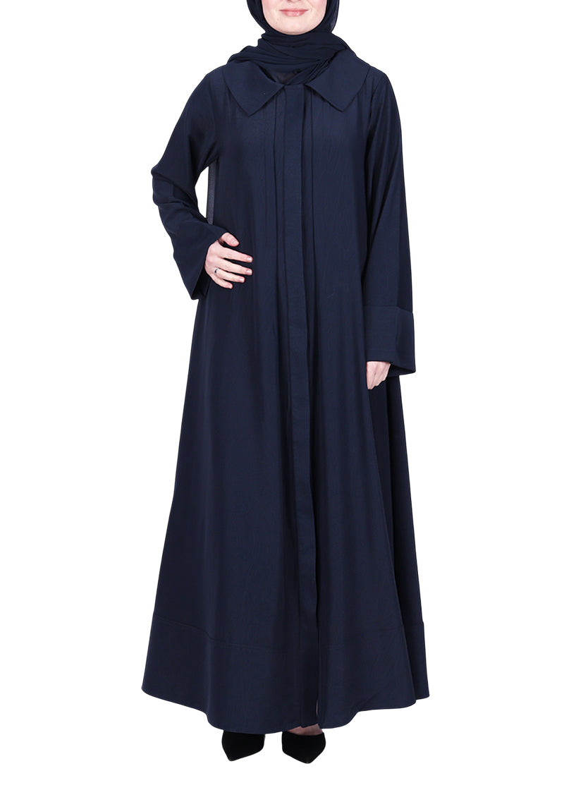 BeingMuslims Modish Navy Blue Designer Abaya.