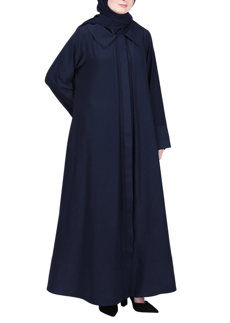 BeingMuslims Modish Navy Blue Designer Abaya.