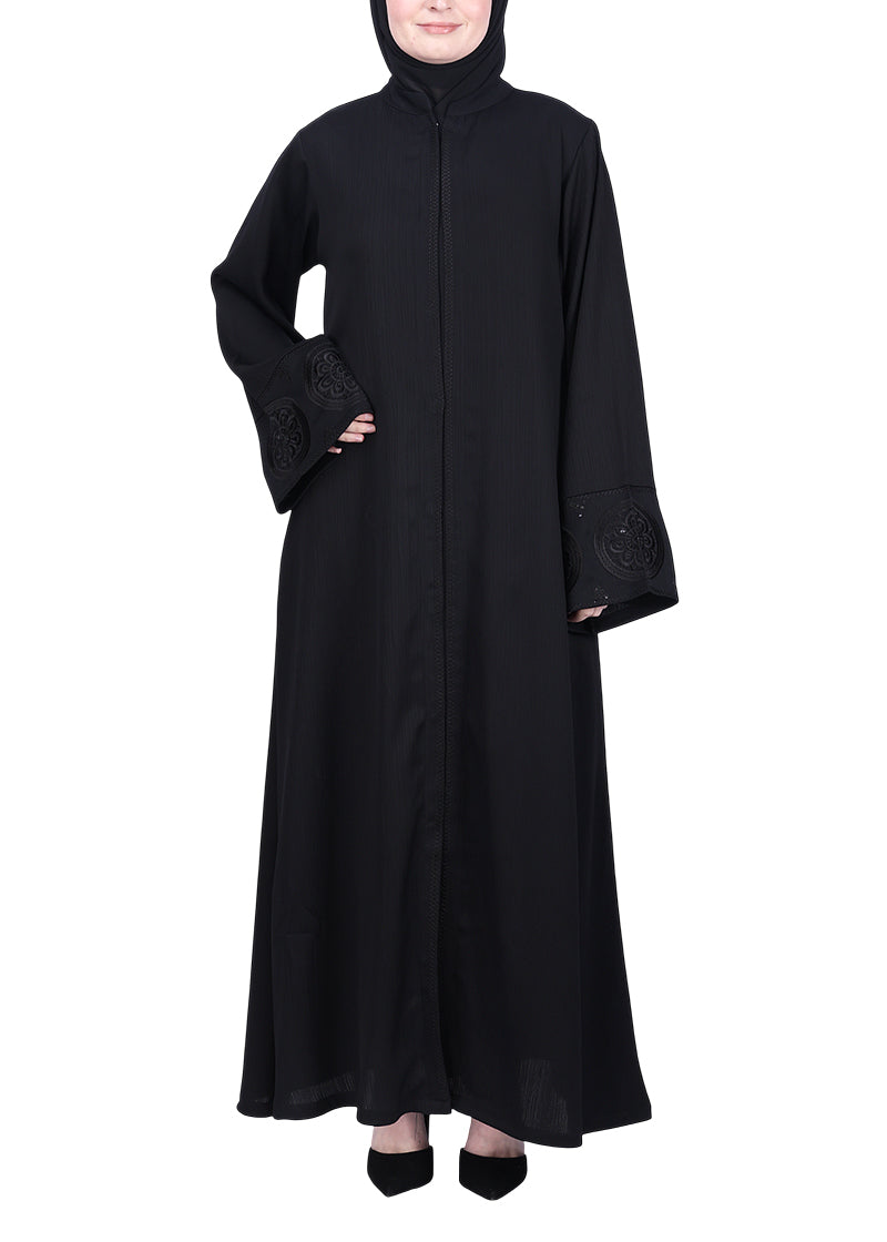 BeingMuslims Extraordinary Abaya Golden Circular Medallion Motifs