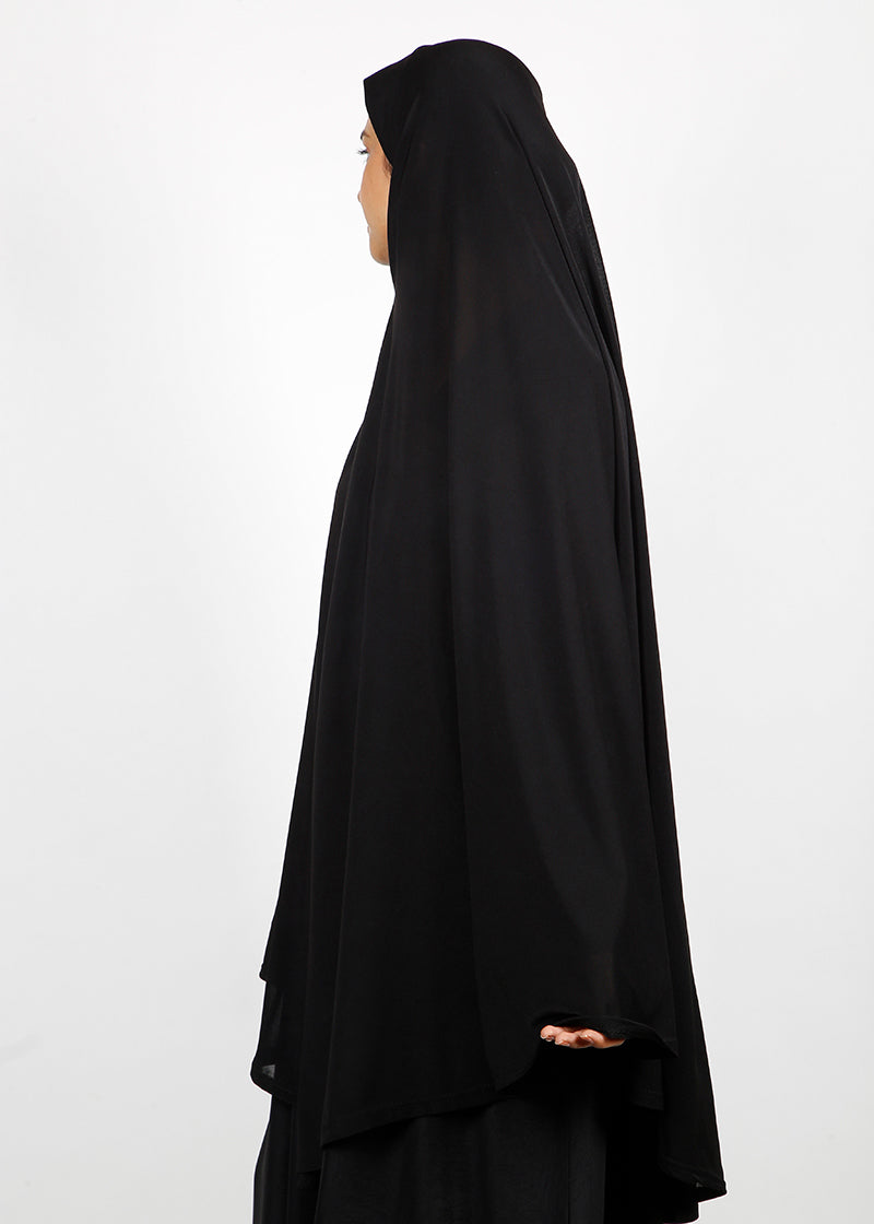 BeingMuslims Khimar without Sleeves in Rich Black