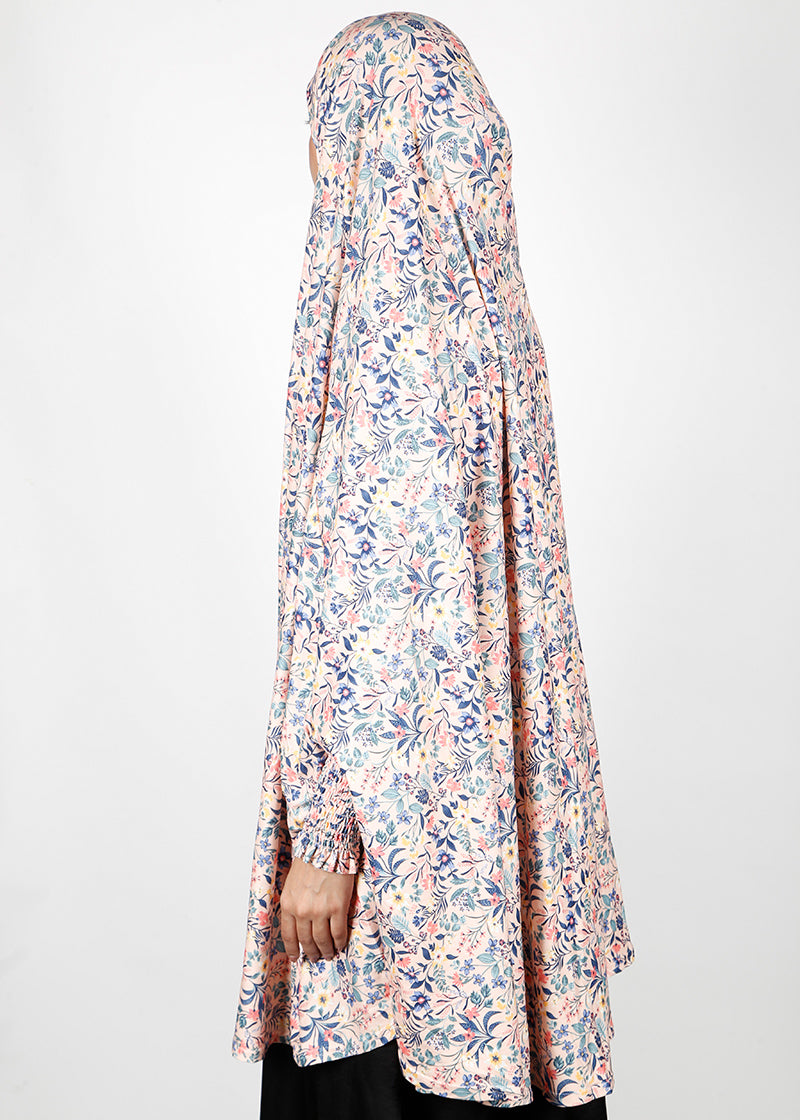 BeingMuslims Printed Khimar B with elastic Sleeves