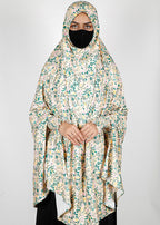 BeingMuslims Printed Khimar C with elastic Sleeves