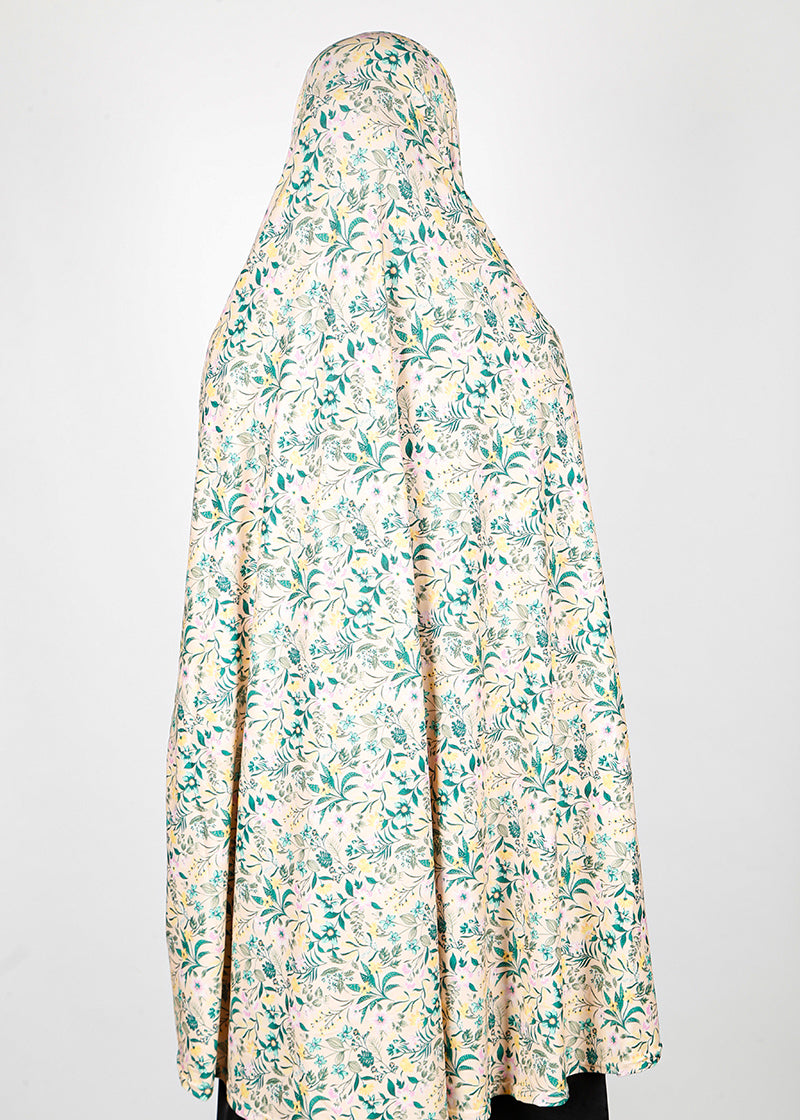 BeingMuslims Printed Khimar C with elastic Sleeves