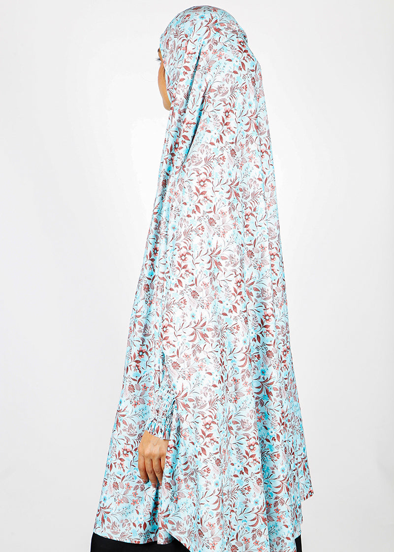 BeingMuslims Printed Khimar D with elastic Sleeves