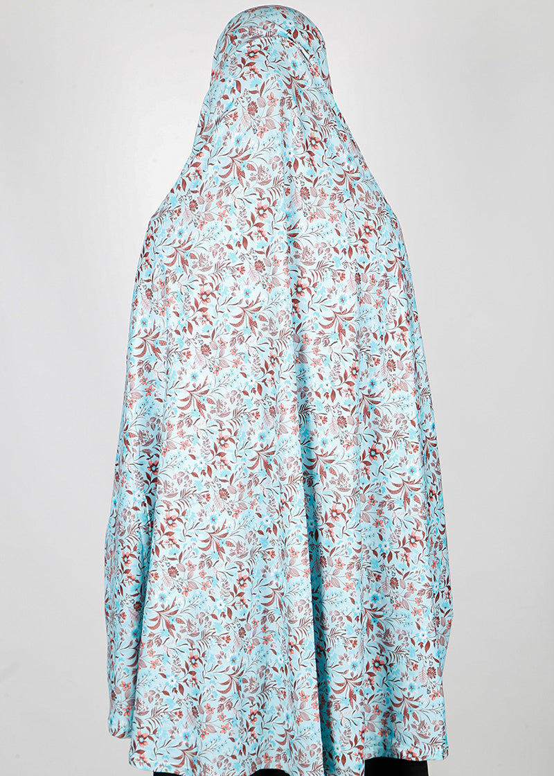 BeingMuslims Printed Khimar D with elastic Sleeves