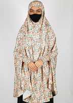 BeingMuslims Printed Khimar E with elastic Sleeves