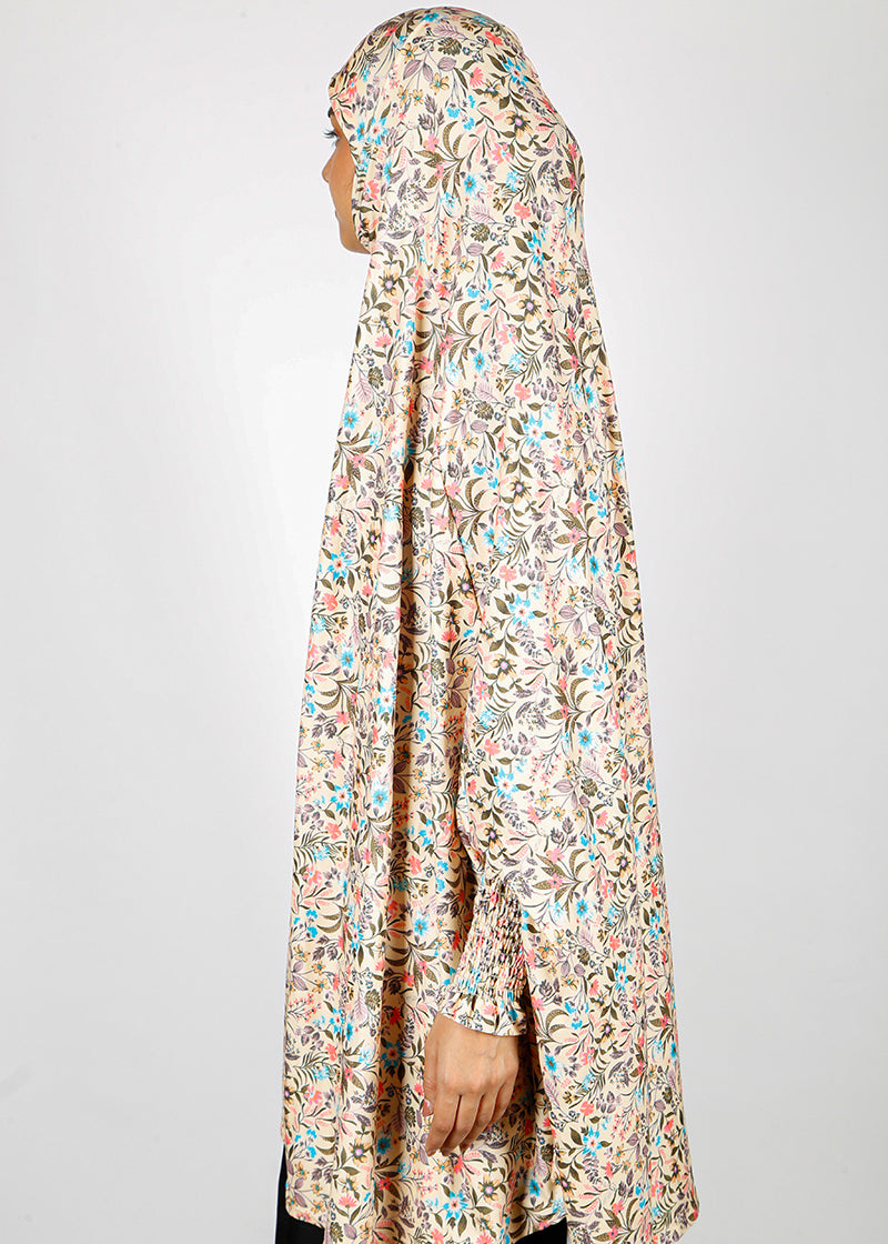 BeingMuslims Printed Khimar E with elastic Sleeves