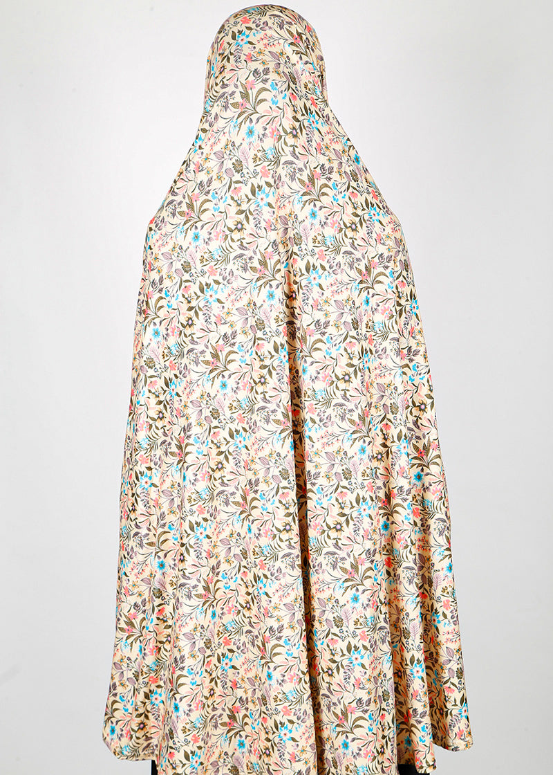 BeingMuslims Printed Khimar E with elastic Sleeves