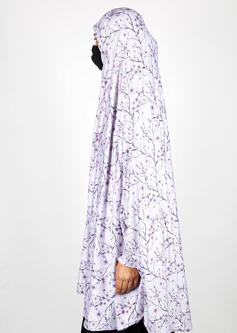 BeingMuslims Printed Khimar F with elastic Sleeves