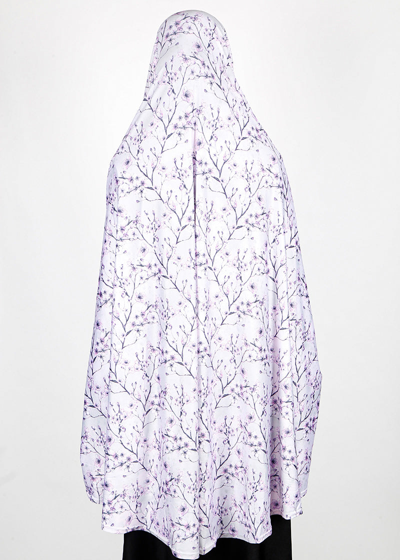 BeingMuslims Printed Khimar F with elastic Sleeves