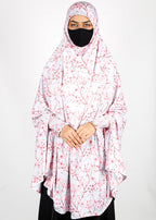 BeingMuslims Printed Khimar G with elastic Sleeves