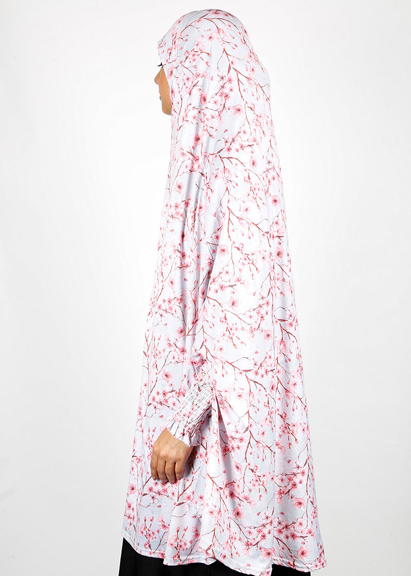 BeingMuslims Printed Khimar G with elastic Sleeves